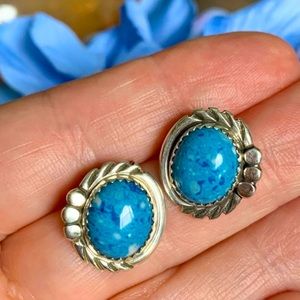 Blue Azurite Sterling Silver earrings